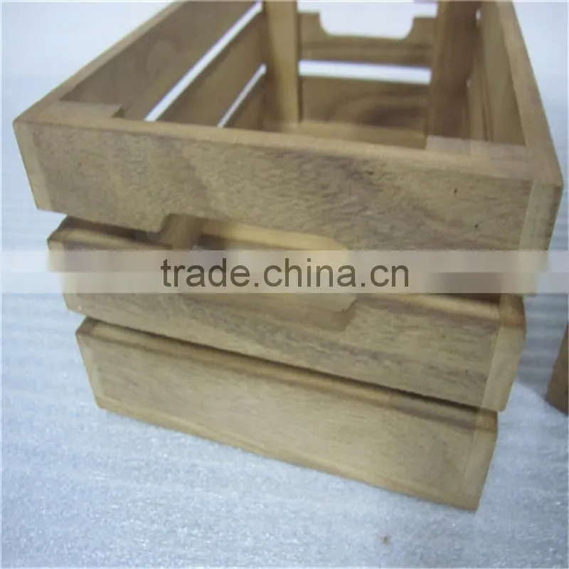 Modern style pine wooden storage box wooden crates