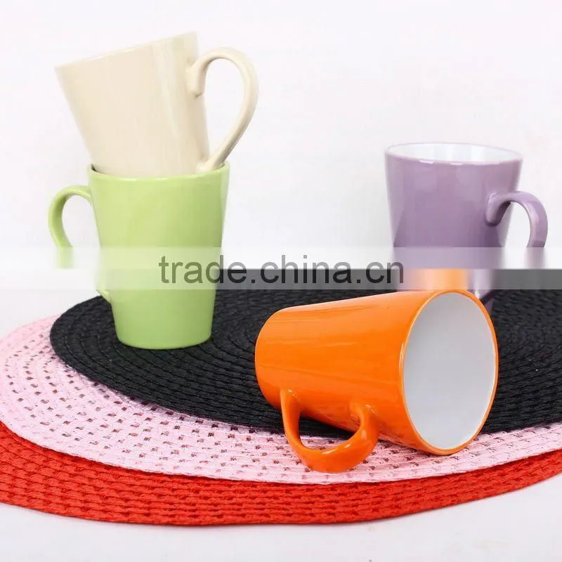 red round Paper straw tablemat for dinner sets