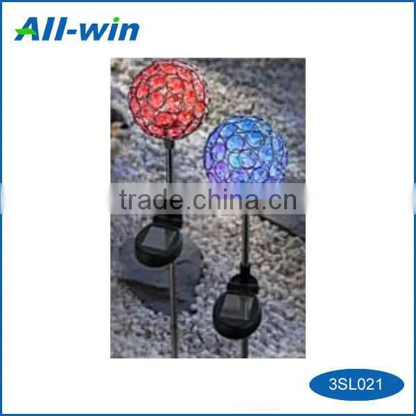 outdoor use garden LED solar plug-in type colorful cystal light street lights