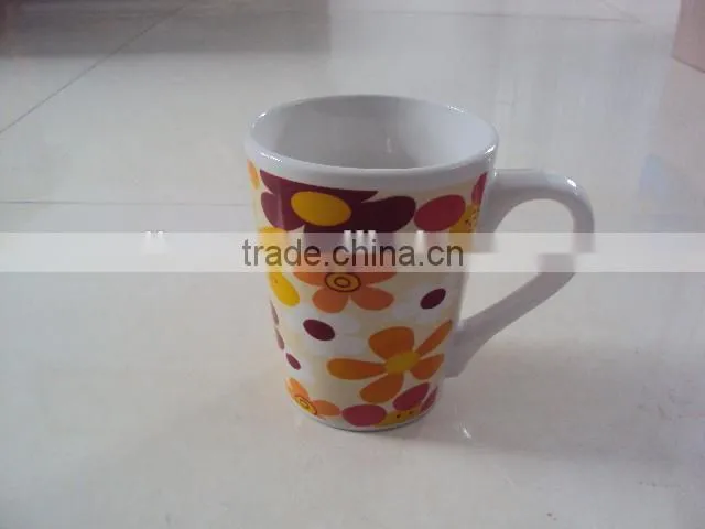 V shape funnel stoneware tea coffee mug