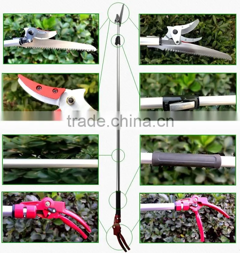 telescopic tree pole aluminum air pruner/fruit picking tool