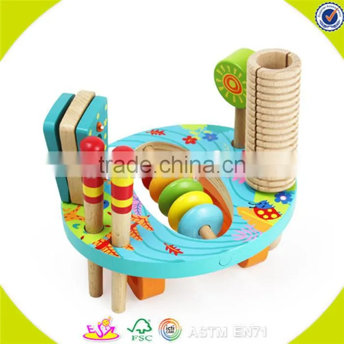 Wholesale beautiful design wooden music sound toy most popular wooden music sounding board toy W07I021