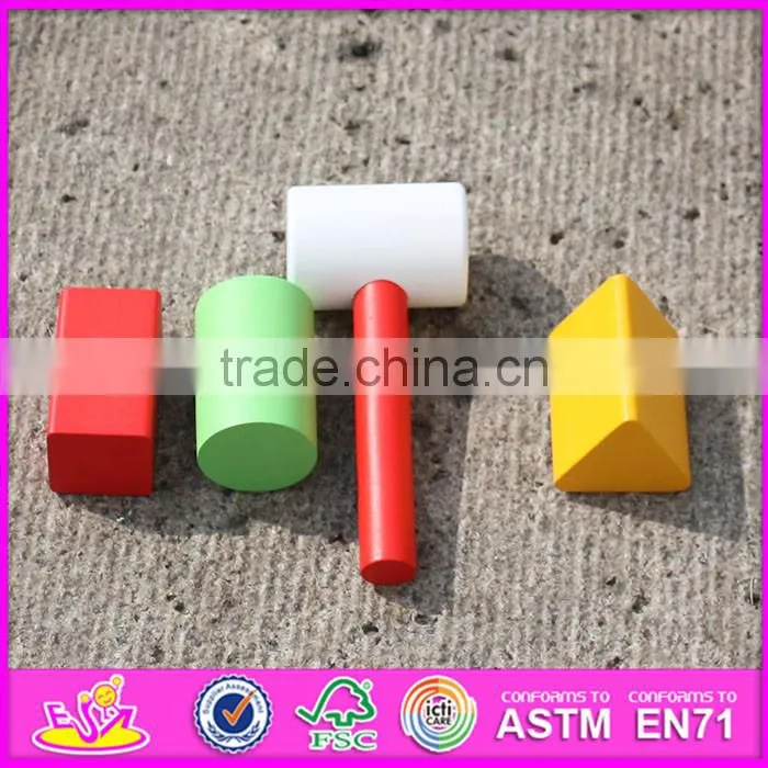 2016 new design baby toy wooden pounding bench W11G026