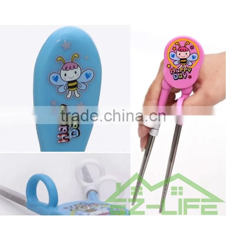 Korean Cute cartoon 304 stainless steel baby training chopsticks