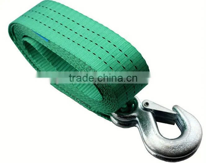 Good quality auto car tow rope snatch strap with hook, 5 meter long car tailer