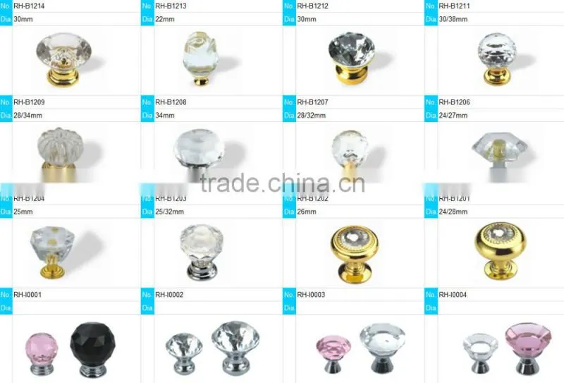Crystal ball furniture knob 160921