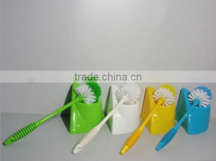White color Plastic Toilet Brush Set