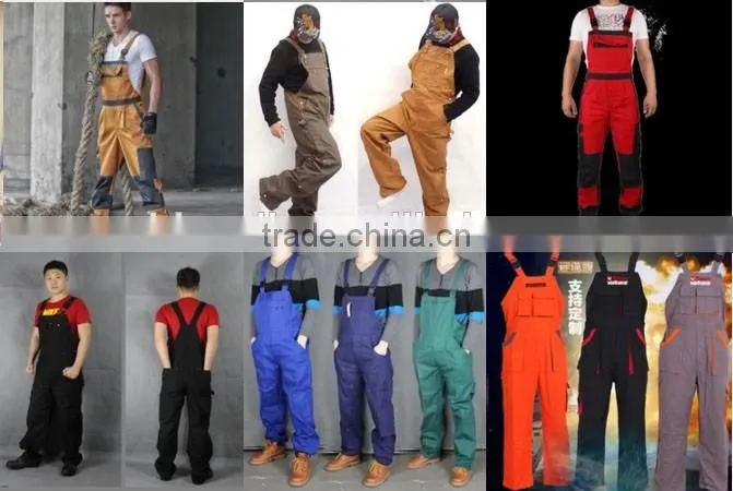 Bib overalls / pants male workers Siamese clothing / uniforms automotive tooling work clothes denim strap