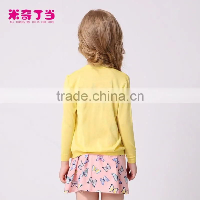 New style hot sale simple cardigan thin knitting multi-color girl cardigan sweater