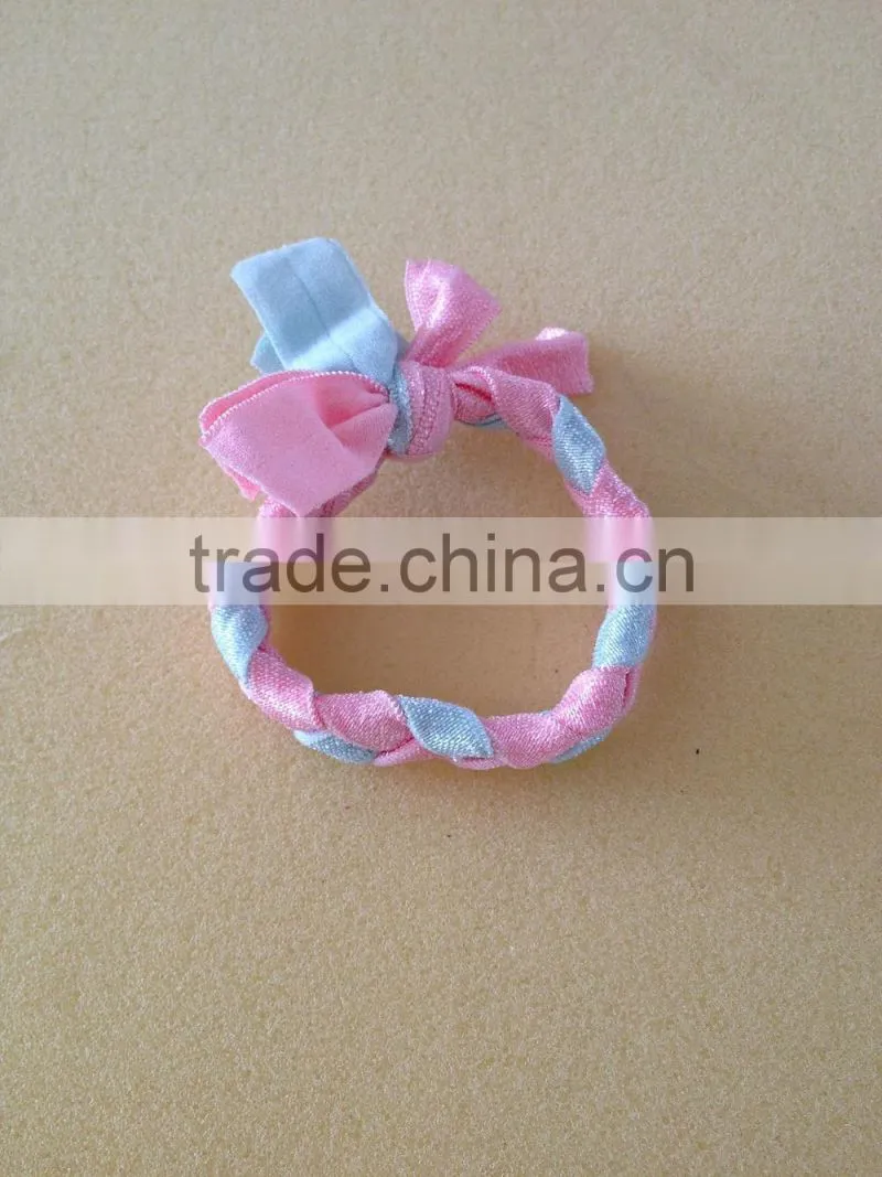 fabric cloth Bracelet with polymer clay flower charm, gold teapot charm silk cloth Bracelet new design fabric bracelet