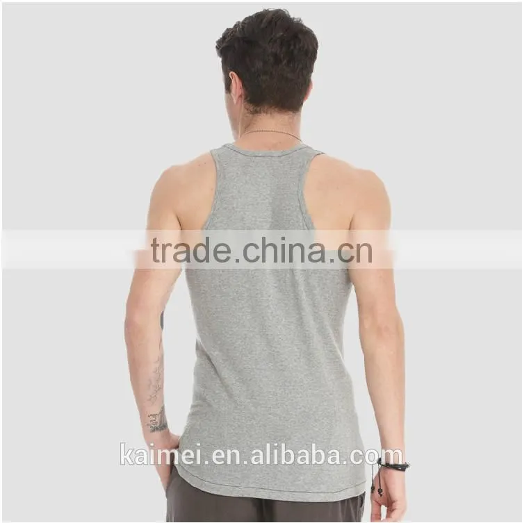 fashion cheap 100% cotton men sleeveless knitwear camisole
