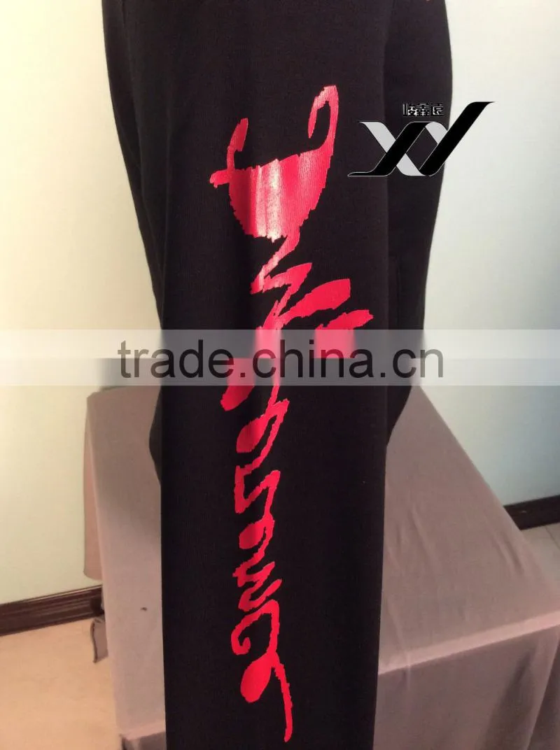 black custom men hoodie 2015 fashion printing