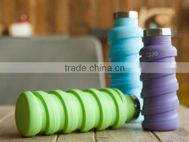 2017 Hot Items Of Silicone Drinking Collapsible Water / Foldable Sports Water Bottle