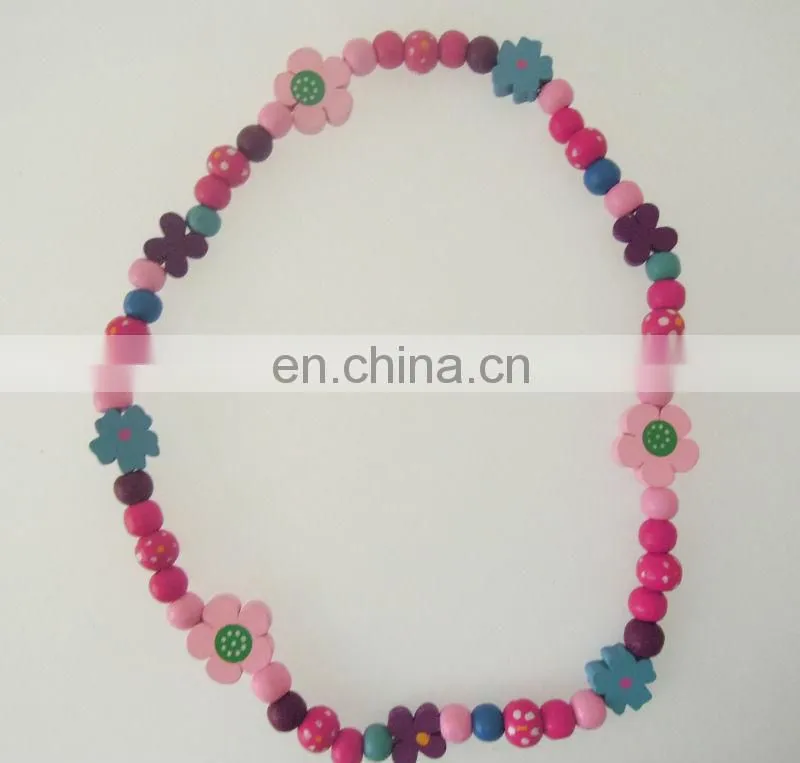popular cheap kids wooden necklaces set