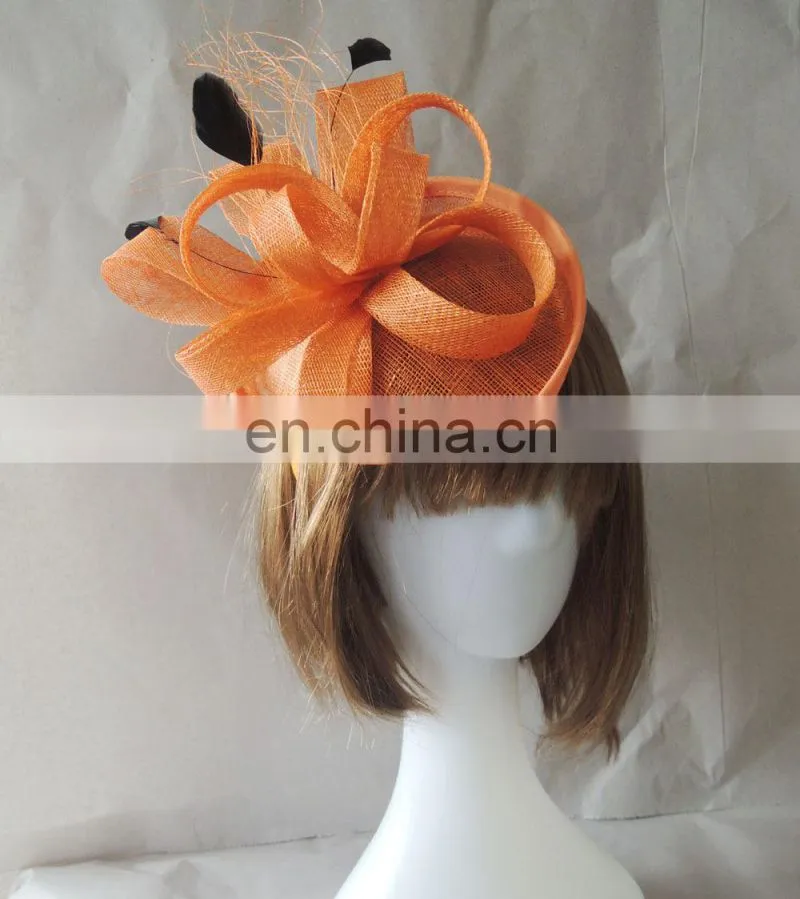 2014 NEW Wedding Orange Hair Fascinator haibands