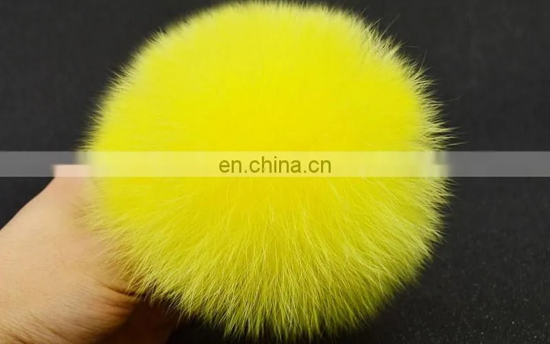 2016 Fashion Genuine Fox Fur Hat Accessory Pom Poms Wholesale Fur Ponpon