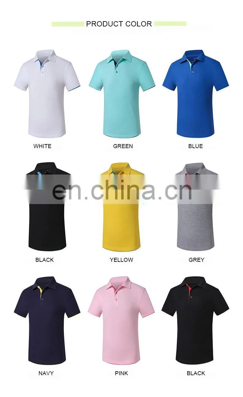 Personalized Custom 100% Cotton POLO Shirt Wholesale T-Shirt with Collar Made from China Manufacturer