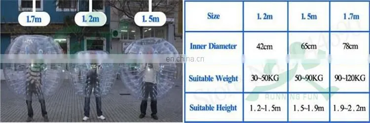 Hot!!! PVC/TPU colorful soccer ball suit,body inflation ball suit,loopyball