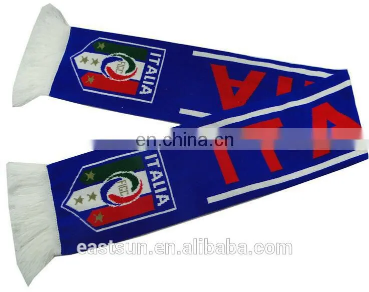 High quality customized sports promotional polyester fan scarf