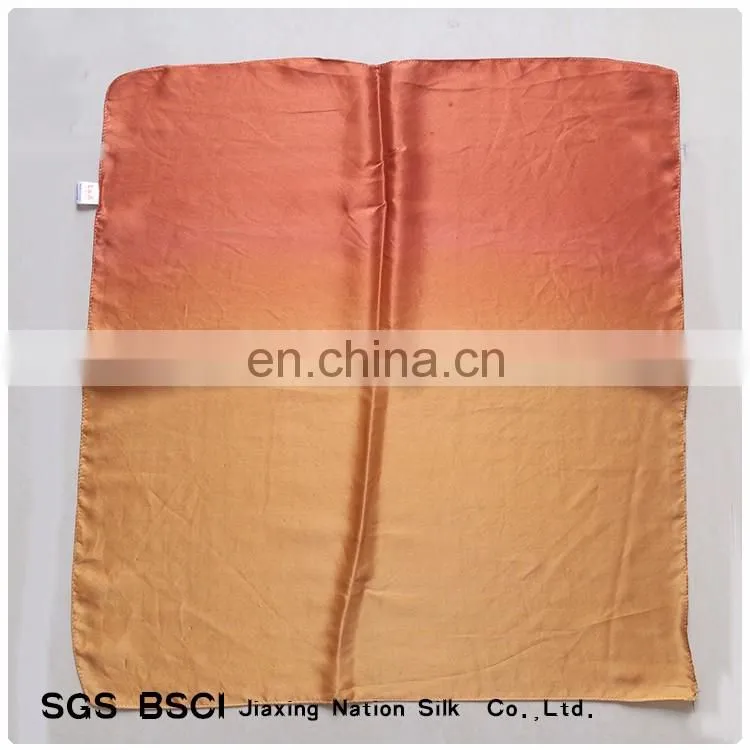 100% pure silk handkerchief gradient scarf
