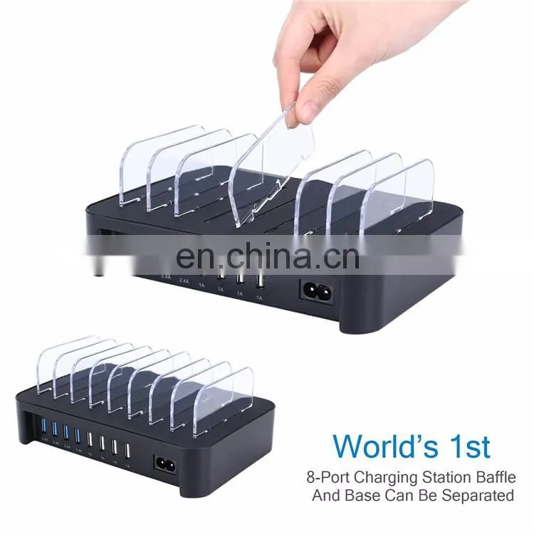 new style 8 ports mobile phone usb charging station multi charger station