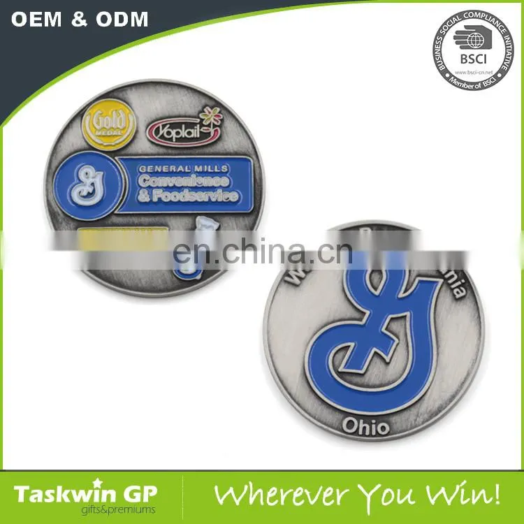 2017 Custom antique nickel plating coin for souvenir made in China
