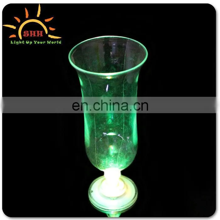 bar accessary decorating idea led hurricane glass plastic for party