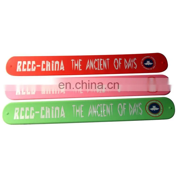 cute custom slap 3d silicone rubber wristband