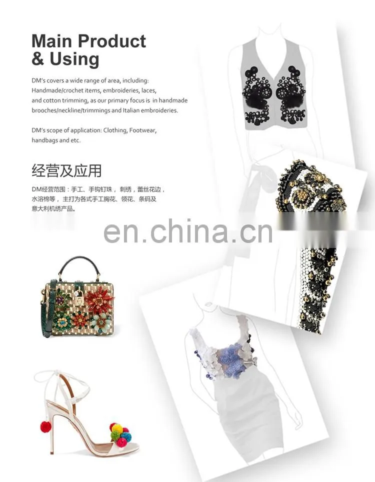 Fashion water soluble lace different pattern for female garment