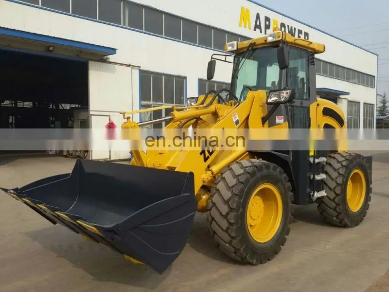 4 wheel drive 2000kgs loader with loading bucket and snow blower