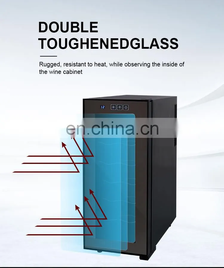 Honeyson 12 bottles Wine cooler fridge refrigerator cellar For Red, White, Champagne or Sparkling Wine
