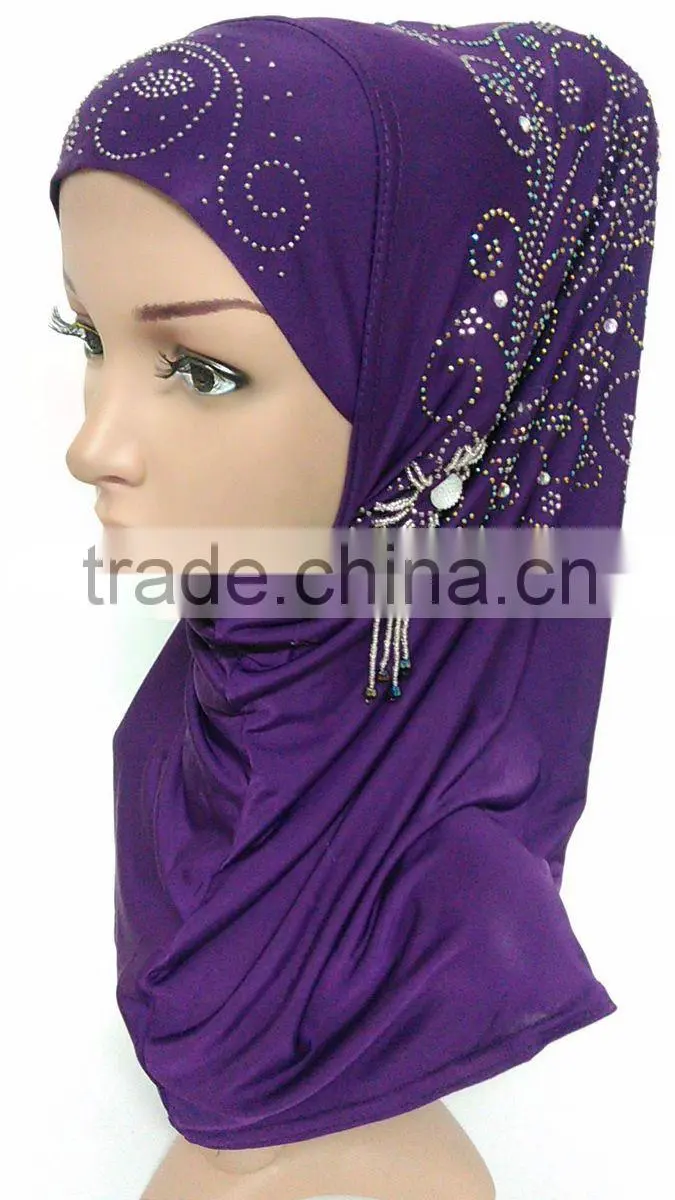 2016 New Fashion islamic hejab Beaded big HIJAB
