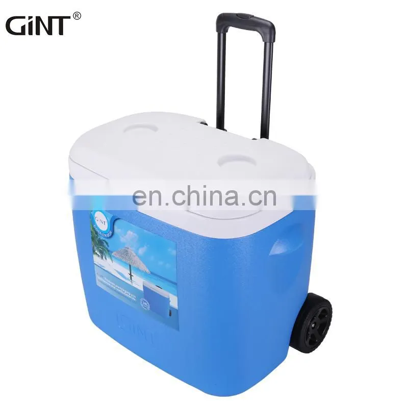 portable modern camping trolley hiking portable beer plastic vaccine cooler drinks camping cooler box with wheels