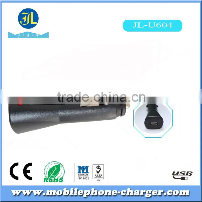 Electronic product USB vehicle charger adapter mobile phone accessories with ABS material