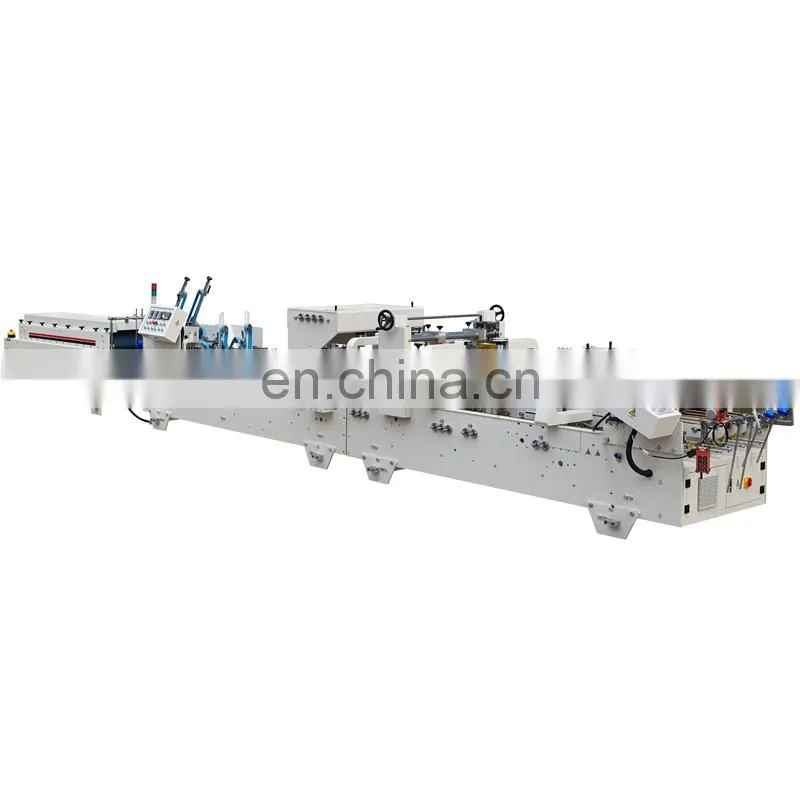 UFG600AG Automatic Pre-fold crash Lock Bottom Folder Gluer, fried chicken packaging box folding gluing machine