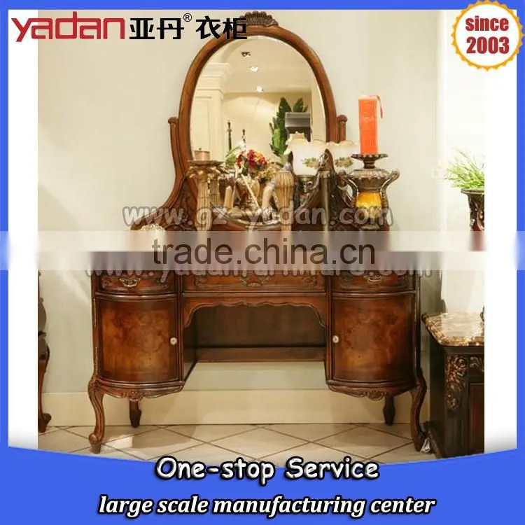 Muliti function antique dressing table designs for bedroom, dressing table with drawers