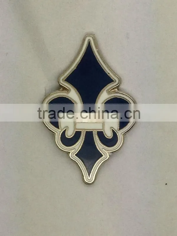 Custome metal gift epola badge / imitation lapel pins check pattern tartan design