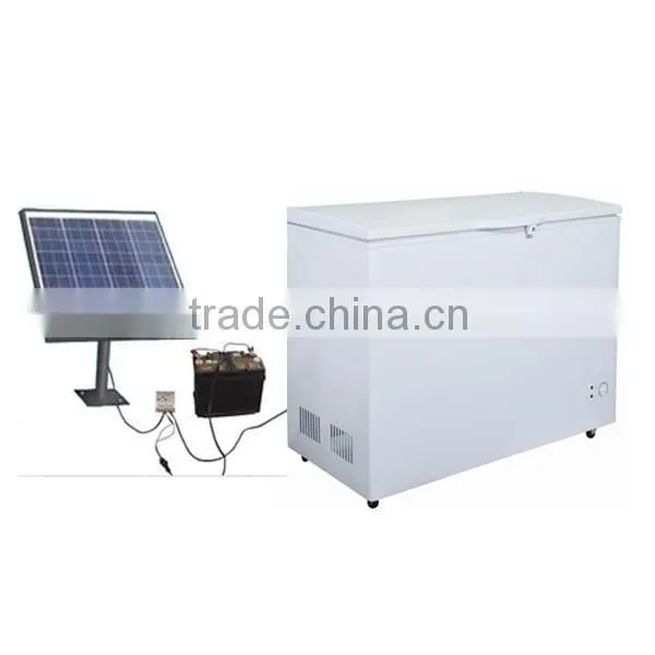 318L battery powered freezer solar powered deep freezer dc chest freezer
