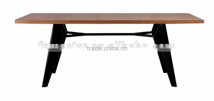 top quality walnut color EM table by Jean Prouve for dining room