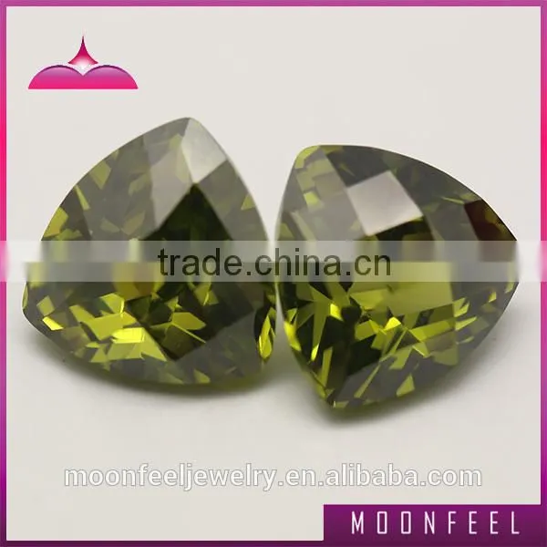 uncut peridot triangle shape CZ diamond