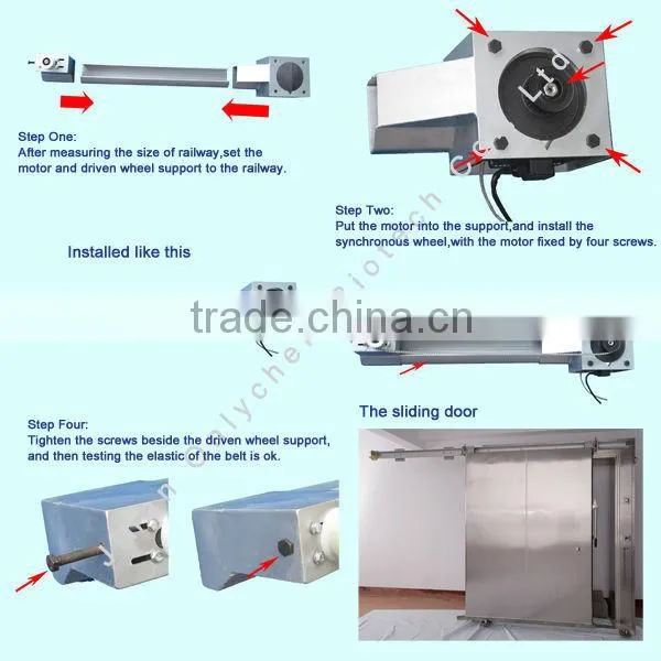 electric sliding cold room door with PU panel
