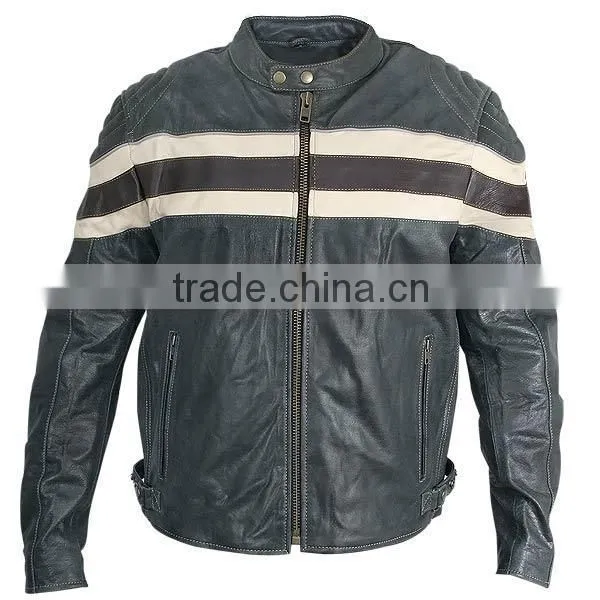 Men jacket genuine buffalo leather