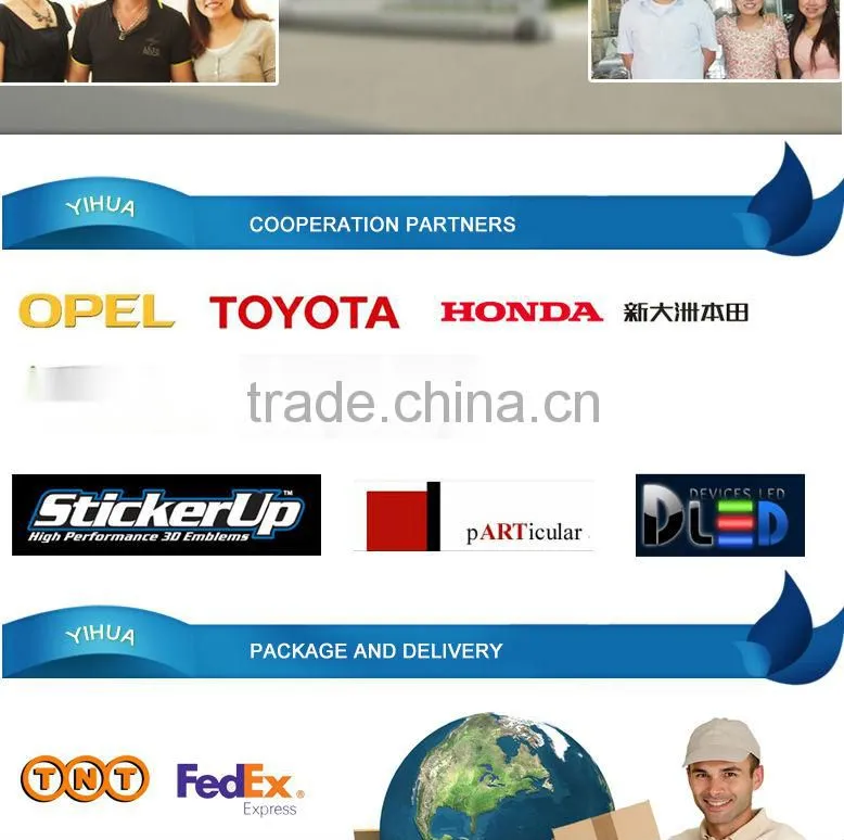 Customized Gloden Metal Logo Sticker For UAE Market