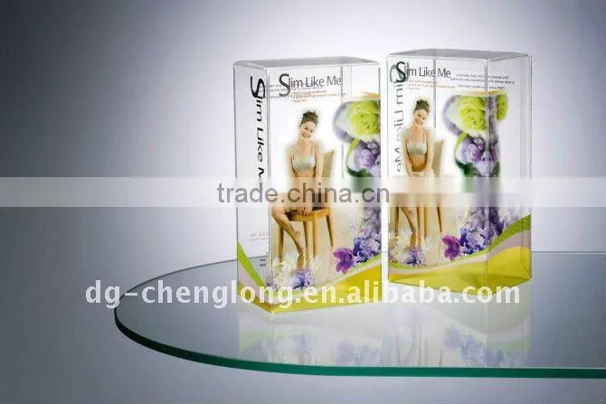 transparent PVC, PET cosmetic packing box plastic box