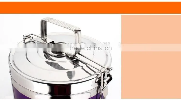 caitang stainless steel hot food thermal carrier box/ tiffin lunch box/ Portable hand pot