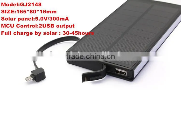 2014 multifunction lamp high capacity solar charger for iphone 5