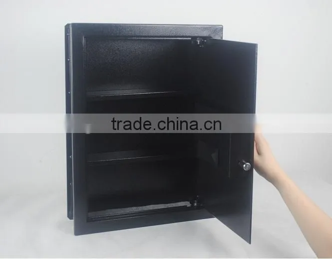 Factory directly supply hidden wall keypad safe box with 2 shelves inside