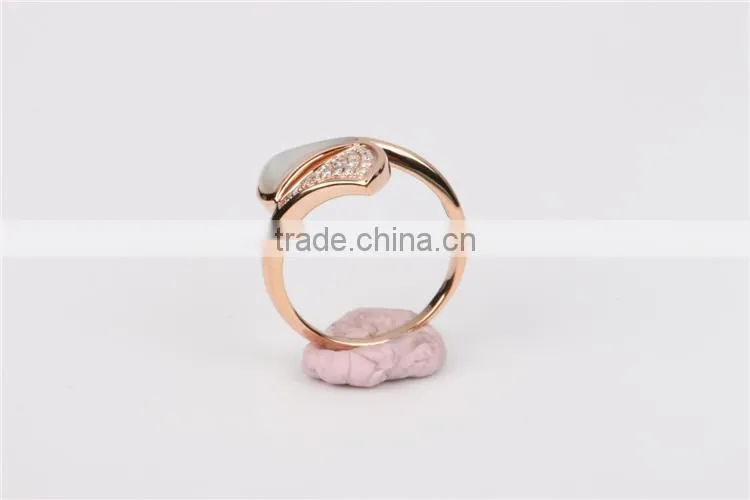 Italy famous jewellry 14K gold diamonds ring fashion jewelry