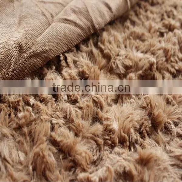 100% polyester plaid fleece fabric