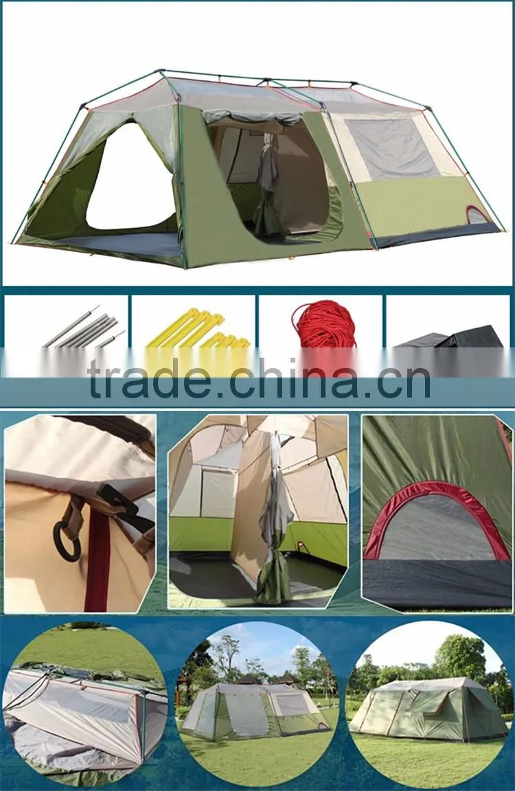 12 Person Camping Hiking Teepee Fishing Shade Big Play Shelter Luxury Hotel Family Tent